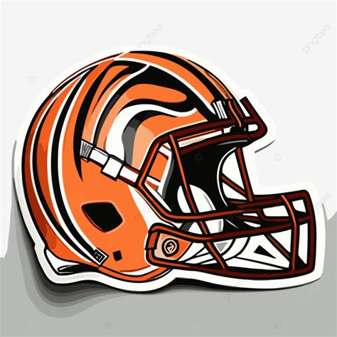 Bengals Nfl Helmet Design Sticker Vector Clipart, Cincinnati Bengals ...