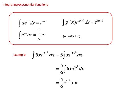 core pure 3 notes: integrals involving exponentials