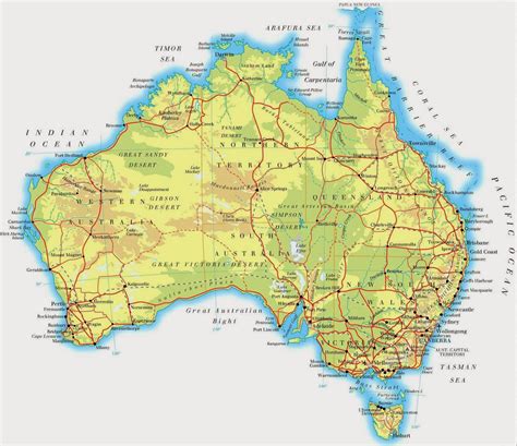 Austrália | Mapas Geográficos da Austrália