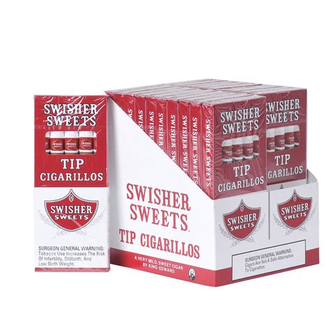 Swisher Sweets TIP Cigarillos 20 Packs of 5 Cigars Regular – Tobacco Stock