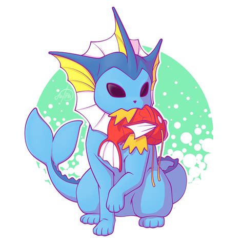 I've made a Vaporeon fan art, hope you like it :) : r/pokemon