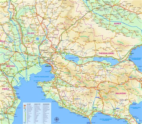 Thessaloniki area map - Ontheworldmap.com