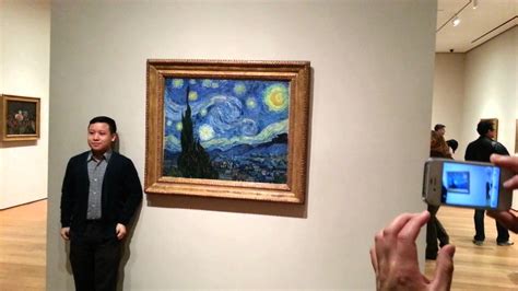 Tourist Bangs Vincent Van Gogh Starry Night at the Metropolitan Museum ...