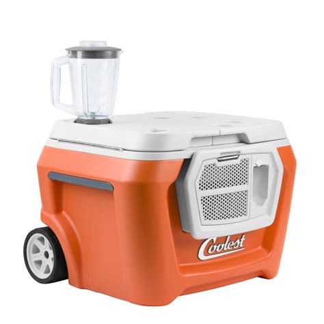 Coolest 55 Qt. 2-Wheeled Cooler with Built-in Blender and Bluetooth ...