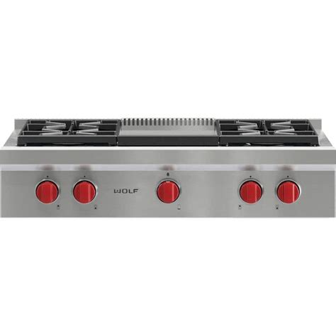 Best Buy: Wolf 36" Built-In Gas Cooktop with 4 Burners and Infrared ...