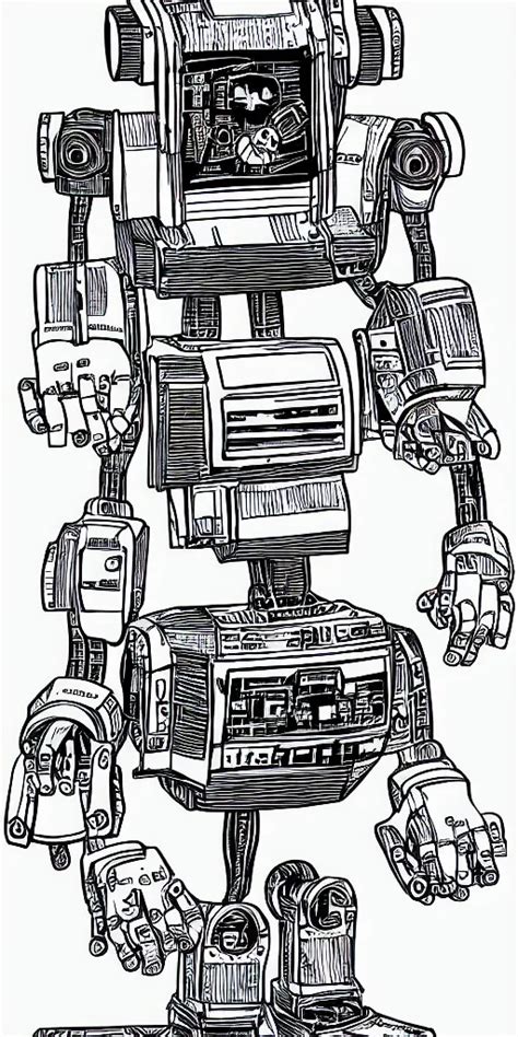 line art , a robot | Stable Diffusion | OpenArt