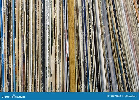 A Shelf of Vintage Vinyl Records Editorial Stock Image - Image of ...