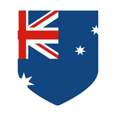 Flag of Australia in design shape. The Australian flag in design shape ...