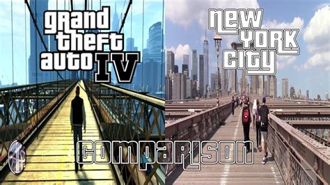 Grand Theft Auto IV (GTA IV) Liberty City - New York City Comparison ...