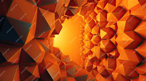 Premium AI Image | Orange Geometric Pattern Design Background Wallpaper HD