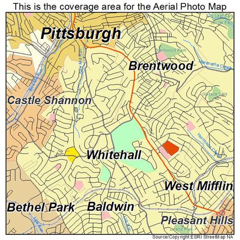 Aerial Photography Map of Whitehall, PA Pennsylvania