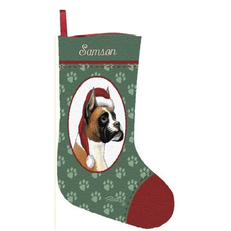 Boxer Christmas Stockings Personalized for Dogs