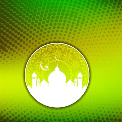 Free Vector | Green color islamic background