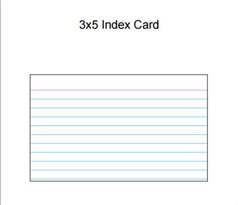 Open Office Index Card Template