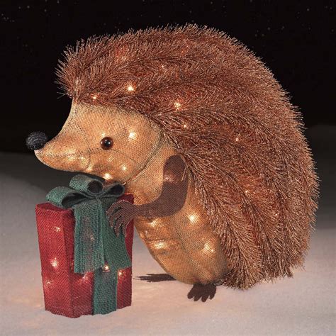 Jaclyn Smith 24" Pre-Wired Hedgehog Decoration with 50 Incandescent ...