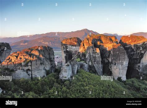 Sunrise at Meteora,Greece Stock Photo - Alamy