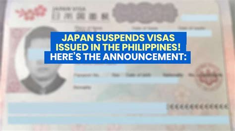 JAPAN Suspends Visas Issued in the Philippines Prior to March 27 | The ...