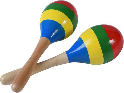 DOMG Maracas Hand Percussion Rattles, Wooden Rumba Shaker Musical ...