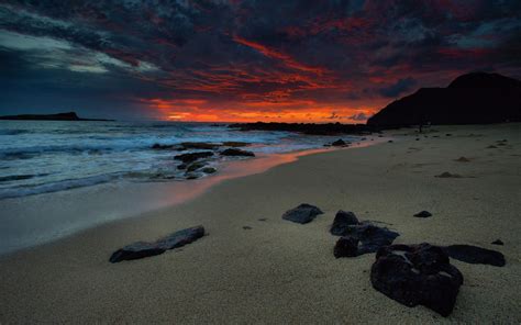 Playa de fondo, noche, mar HD: Widescreen: alta definición: pantalla ...