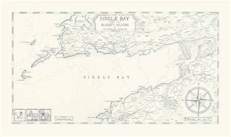 Dingle Bay Map, Dingle Map, Dingle County Kerry Map Blasket Islands Map ...