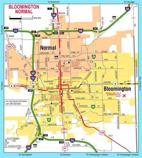 Bloomington-Normal Road Map