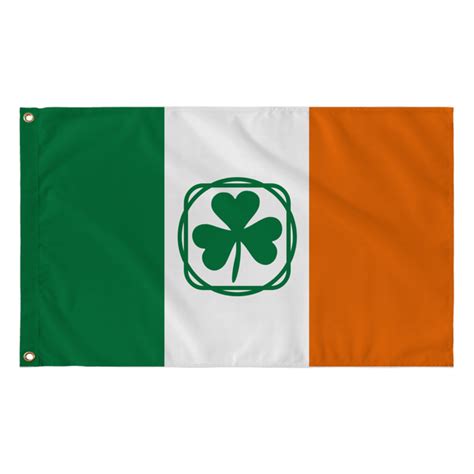 Premium Irish Flag with Shamrock Design 36"x60" - Irish and Proud