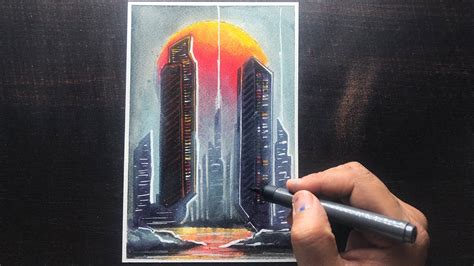 How To Draw A Futuristic City - Punchtechnique6