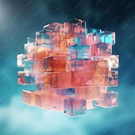 Premium AI Image | Abstract 3d cubes background wallpaper with glass ...