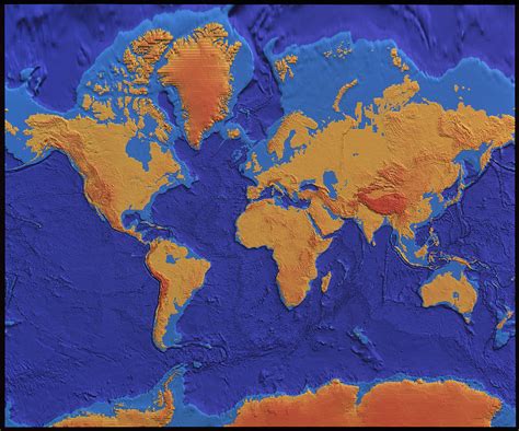 Earth Topography Photograph by Nrsc Ltd/science Photo Library | Fine ...