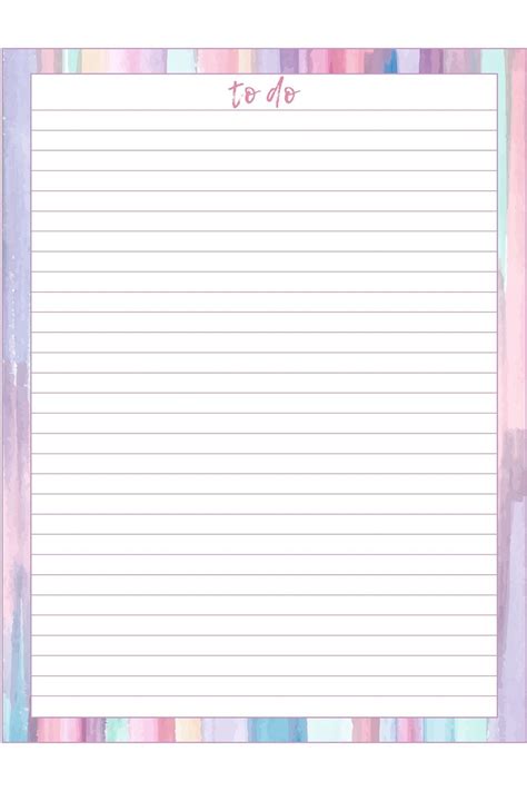 Printable To Do Lists - 5 Different Designs in Various Sizes | To do ...