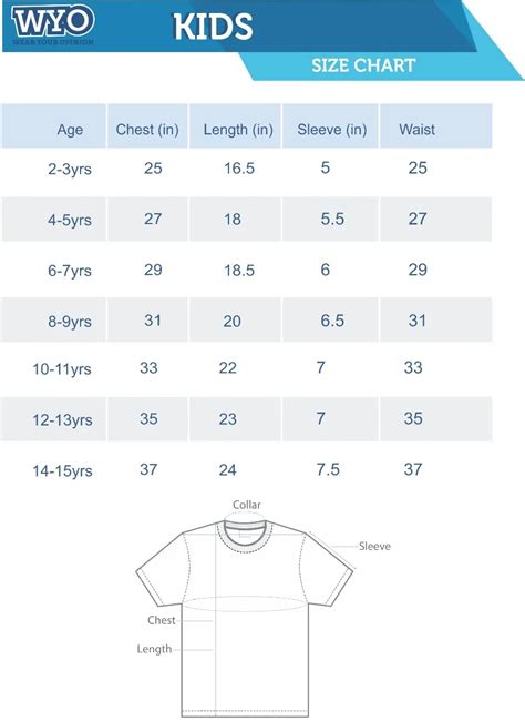 WYO Size Chart