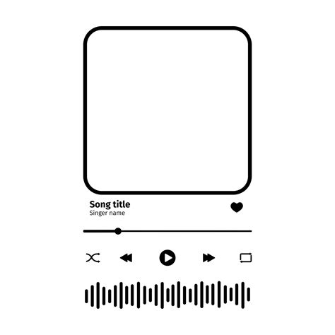 Music player interface with buttoms, loading bar, sound wave sign and ...