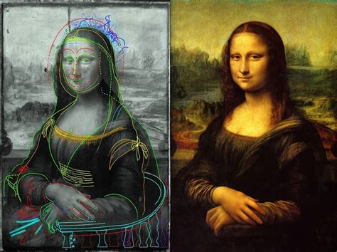 High-Res Image Scan Detects Hidden Drawing Under The 'Mona Lisa'