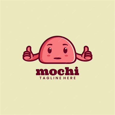 Premium Vector | Mochi logo design illustration color