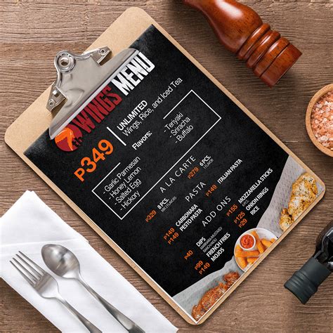 Wings | Menu on Behance