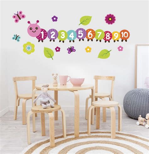 Counting Caterpillar Decal Preschool Classroom Decor | Etsy India