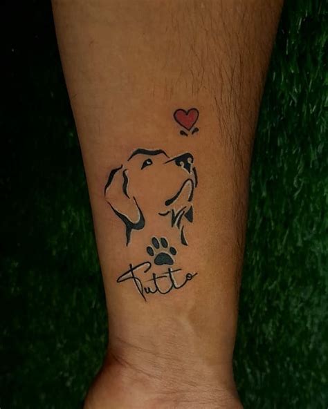 Sitting Dog Silhouette Tattoo