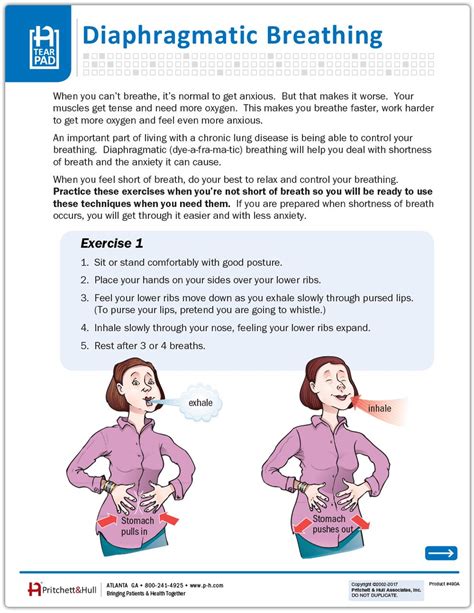 Diaphragmatic Breathing Tearpad (50 sheets per pad) | Diaphragmatic ...