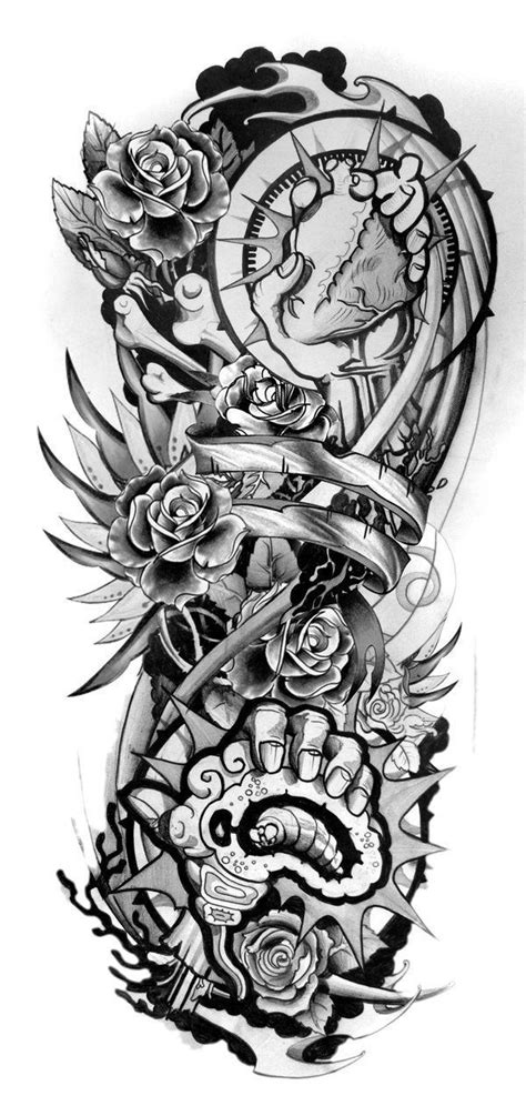 Sleeve Tattoos Sketches - Best Tattoo Designs | Half sleeve tattoos ...