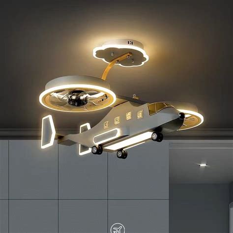 Boy Room Helicopter Light Creative Chandelier Led Ceiling Fixtures220V ...