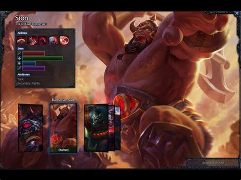 Barbarian Sion Skin Spotlight Gameplay 1080p HD League Of Legends - YouTube