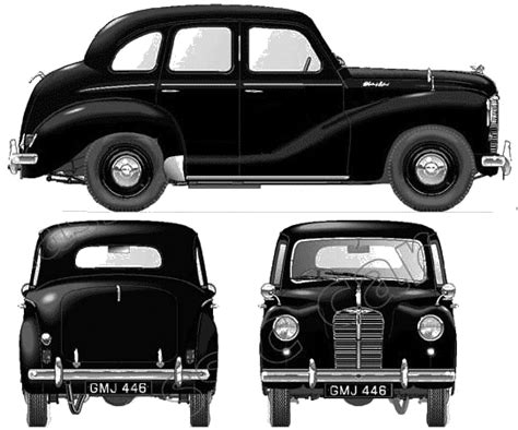 1947 Austin A40 Devon Sedan blueprints free - Outlines