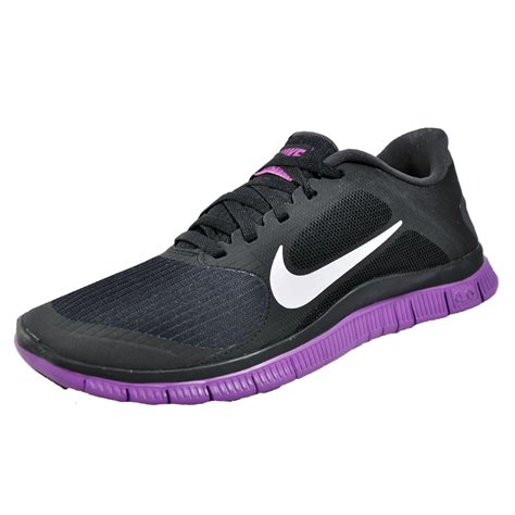 Nike Free 4.0 v3 Womens Running Shoes Fitness Gym Trainers Black | eBay