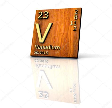 Vanadium form Periodic Table of Elements — Stock Photo © fambros #3208537