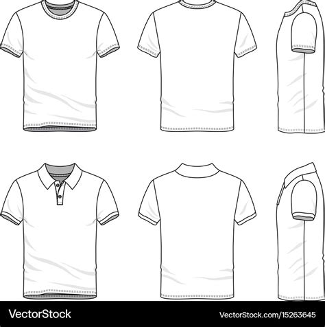 Templates of t-shirt and polo shirt Royalty Free Vector