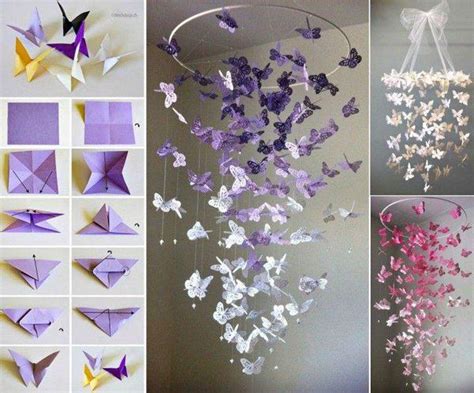 Origami butterfly mobiles | Fabulous craft ideas! | Easy diy crafts ...