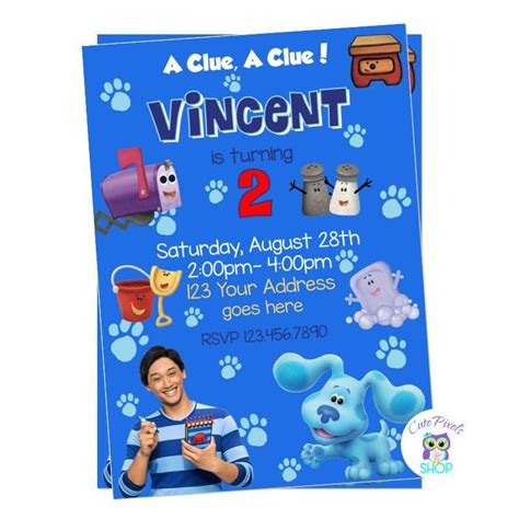 Free Printable Blues Clues Birthday Invitations