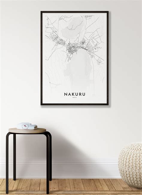 Nakuru map Nakuru Kenya city map print map poster map | Etsy