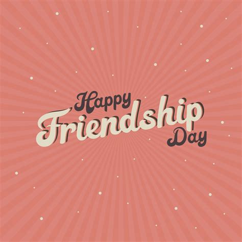 Happy Friendship Day Greeting Card Design. Friendship day typography ...