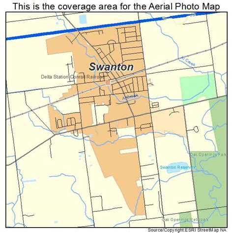 Aerial Photography Map of Swanton, OH Ohio